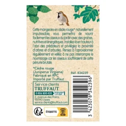 TRUFFAUT BIODIVERSITÉ - Mangeoire Aube en bois pour oiseaux du jardin