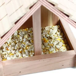 TRUFFAUT BIODIVERSITÉ - Mangeoire Aube en bois pour oiseaux du jardin