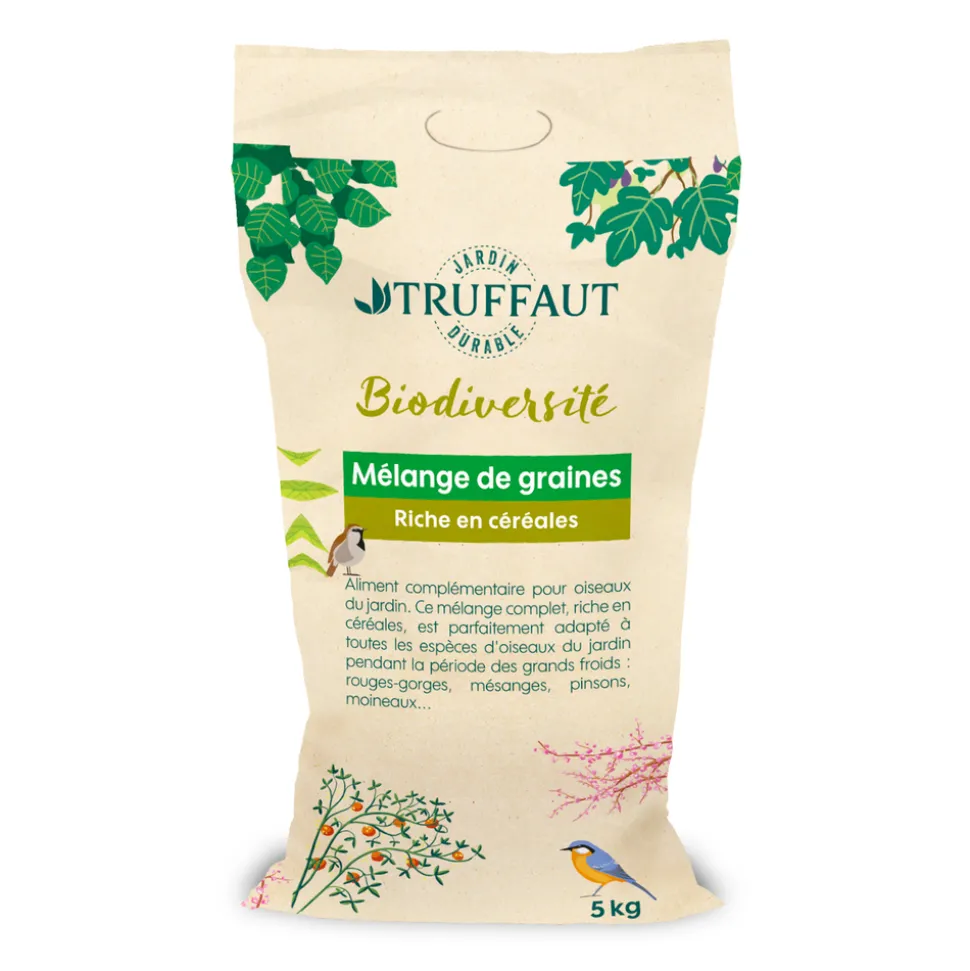 TRUFFAUT BIODIVERSITÉ - Mélange de graines pour oiseaux du jardin - 5 kg