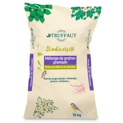 TRUFFAUT BIODIVERSITÉ - Mélange de graines premium pour oiseaux du jardin - 10 kg