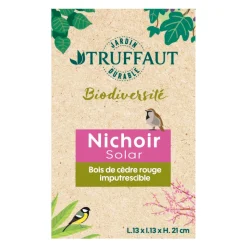TRUFFAUT BIODIVERSITÉ - Nichoir Solar pour rouge-gorges - L.21 x l.13 x H.13 cm