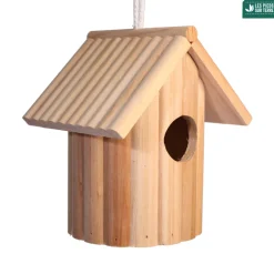 TRUFFAUT BIODIVERSITÉ - Nichoir Bulle en pin pour oiseaux du jardin - L.14 x l.12 x H.16 cm