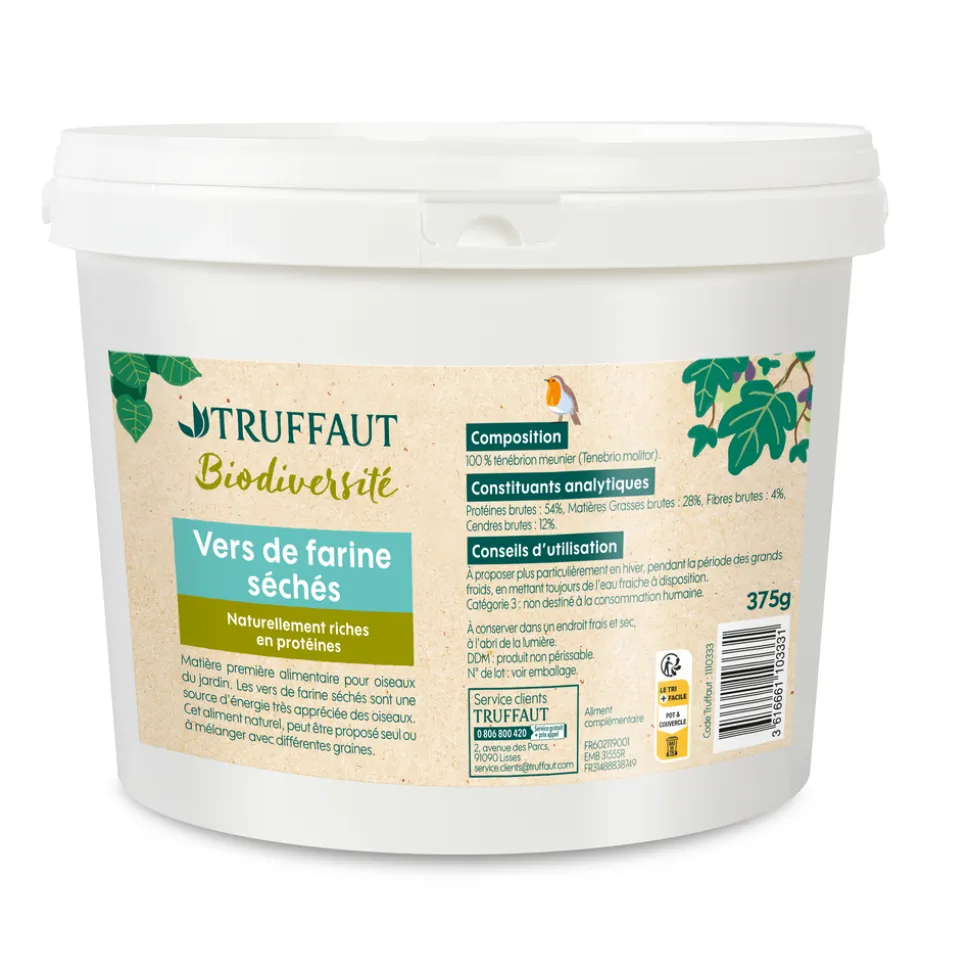 TRUFFAUT BIODIVERSITÉ - Vers de farine séchés - 375g