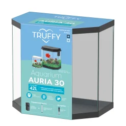 TRUFFY - Aquarium AURIA LED équipé blanc 42 litres - L.40,1xP.25xH.41,5cm
