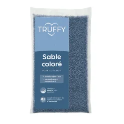 TRUFFY - Sable coloré pour aquarium d'eau douce Truffy bleu 12Kg