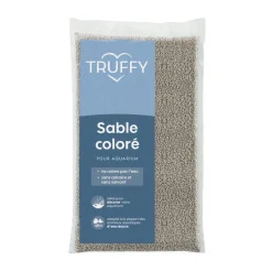 TRUFFY - Sable coloré pour aquarium d'eau douce Truffy gris 12Kg