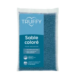 TRUFFY - Sable coloré pour aquarium d'eau douce Truffy bleu 5Kg