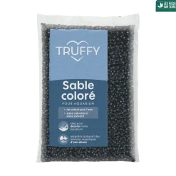 TRUFFY - Sable coloré pour aquarium d'eau douce Truffy bleu/noir 1Kg