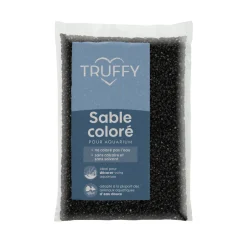 TRUFFY - Sable coloré pour aquarium d'eau douce Truffy noir 1Kg