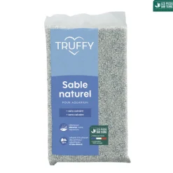 TRUFFY - Sable naturel pour aquarium d'eau douce Truffy blanc/noir 12kg