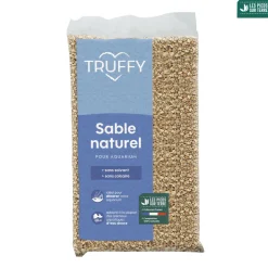 TRUFFY - Sable naturel pour aquarium Eau Douce Truffy gros diamètre blanc 12kg