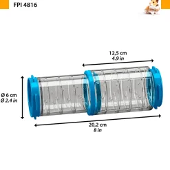 Tube extensible hamsters ferplast fpi 4816 plastique transparent rongeurs