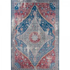 UNAMOURDETAPIS - Tapis de salon 200x290 lyn11 meda 2 rouge, facile d'entretien