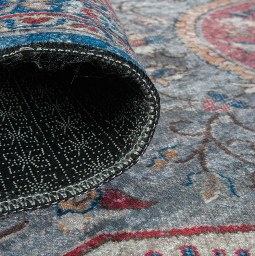 UNAMOURDETAPIS - Tapis de salon 200x290 lyn11 meda 2 rouge, facile d'entretien