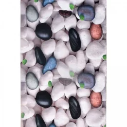 UNAMOURDETAPIS - Tapis de cuisine 80x120 lyn11 galet blanc, facile d'entretien