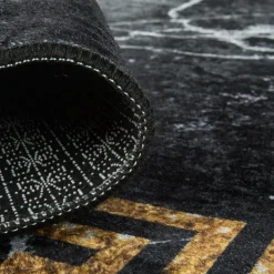 UNAMOURDETAPIS - Tapis de chambre 160x230 lyn11 elega noir, facile d'entretien