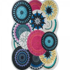 UNAMOURDETAPIS - Tapis de chambre 160x230 lyn11 psykai multicolore, facile d'entretien
