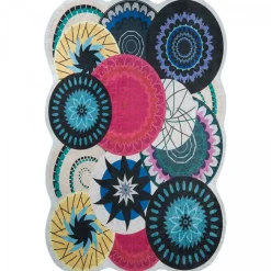 UNAMOURDETAPIS - Tapis de chambre 160x230 lyn11 psykai multicolore, facile d'entretien