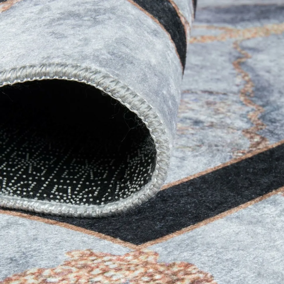 UNAMOURDETAPIS - Tapis de cuisine 80x120 lyn11 elega ecru, facile d'entretien