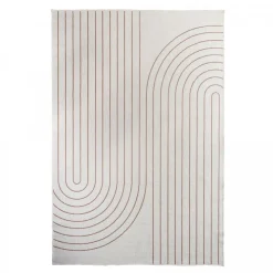 UNAMOURDETAPIS - Tapis extérieur, kilim reversible 120x170 an reversible terracota et crème