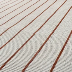 UNAMOURDETAPIS - Tapis extérieur, kilim reversible 120x170 an reversible terracota et crème