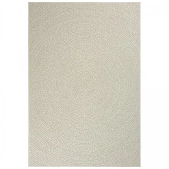 UNAMOURDETAPIS - Tapis extérieur intérieur 140x200 lyn13 rezy aspect jute motif rond ton sur ton