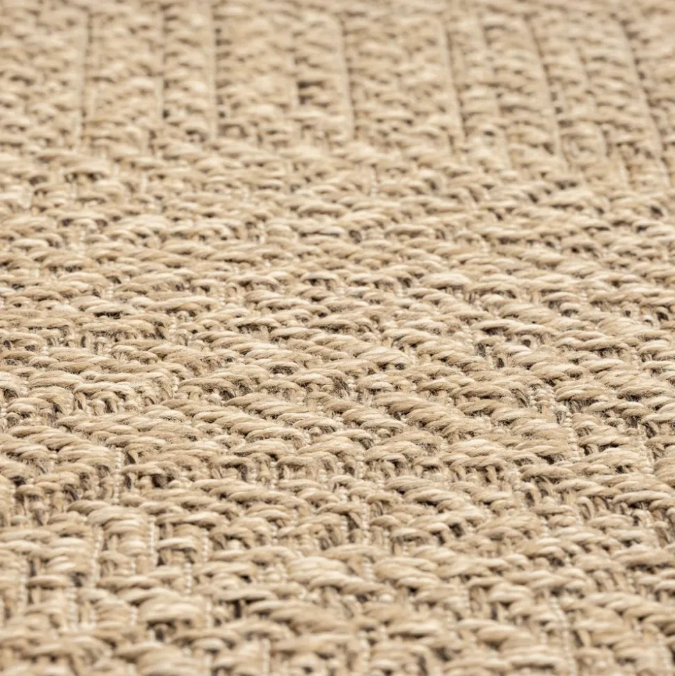 UNAMOURDETAPIS - Tapis extérieur intérieur 140x200 lyn13 reza aspect jute motif arc-en-ciel ton sur ton