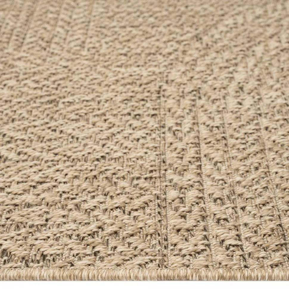 UNAMOURDETAPIS - Tapis extérieur intérieur 140x200 lyn13 reza aspect jute motif arc-en-ciel ton sur ton