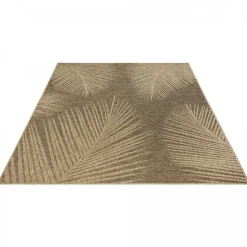 UNAMOURDETAPIS - Tapis extérieur intérieur 120x170 lyn13 reza aspect jute motif feuilles