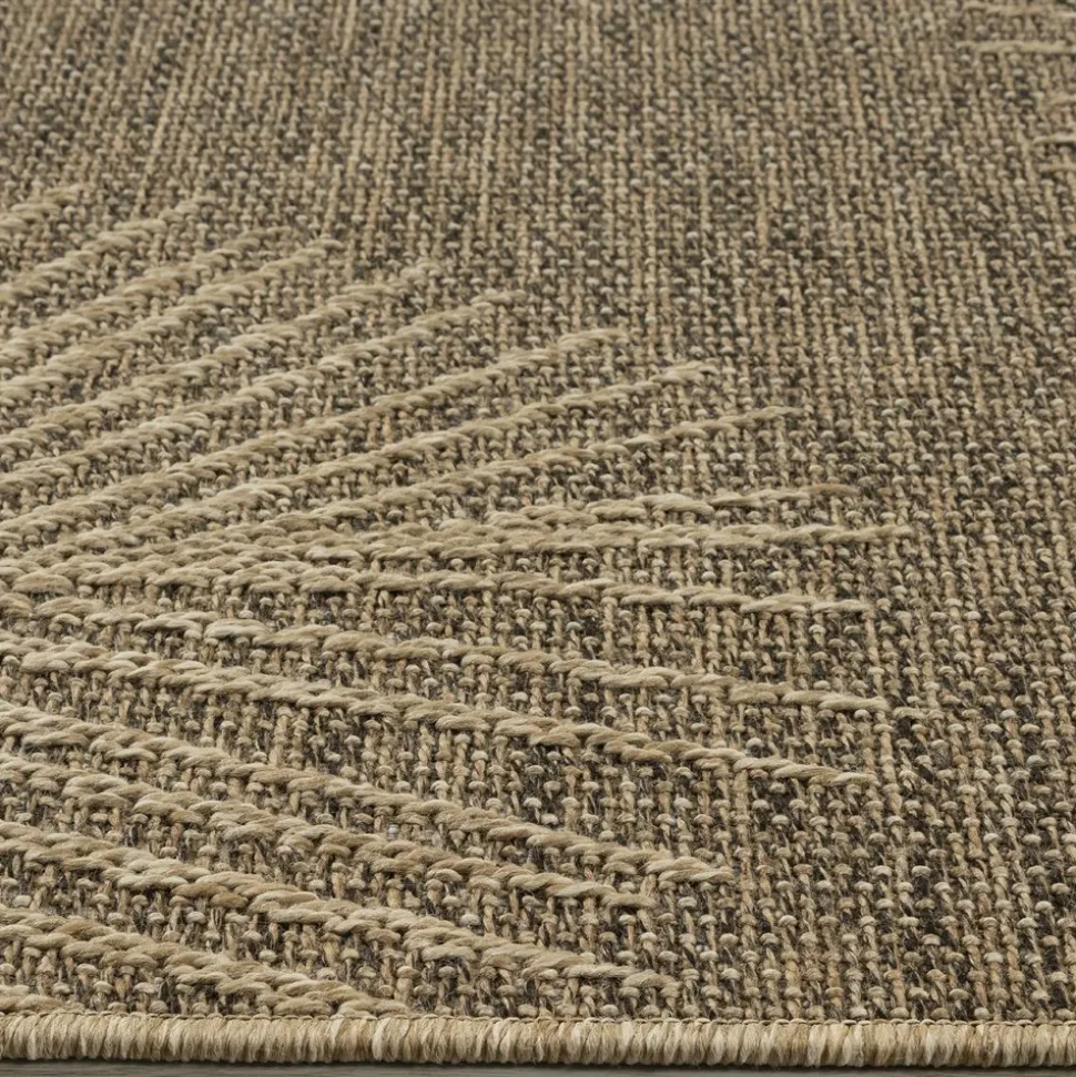 UNAMOURDETAPIS - Tapis extérieur intérieur 120x170 lyn13 reza aspect jute motif feuilles