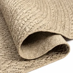 UNAMOURDETAPIS - Tapis extérieur intérieur 120x170 lyn13 rezy aspect jute motif rond ton sur ton