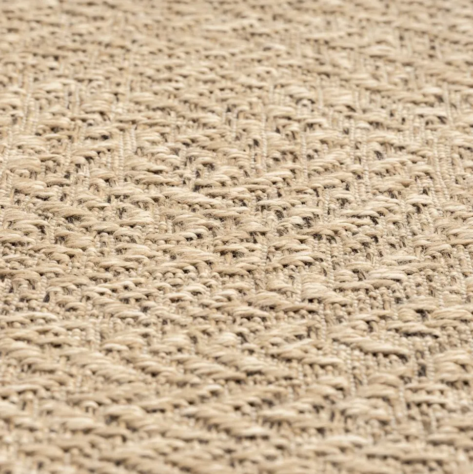 UNAMOURDETAPIS - Tapis extérieur intérieur 120x170 lyn13 rezy aspect jute motif rond ton sur ton