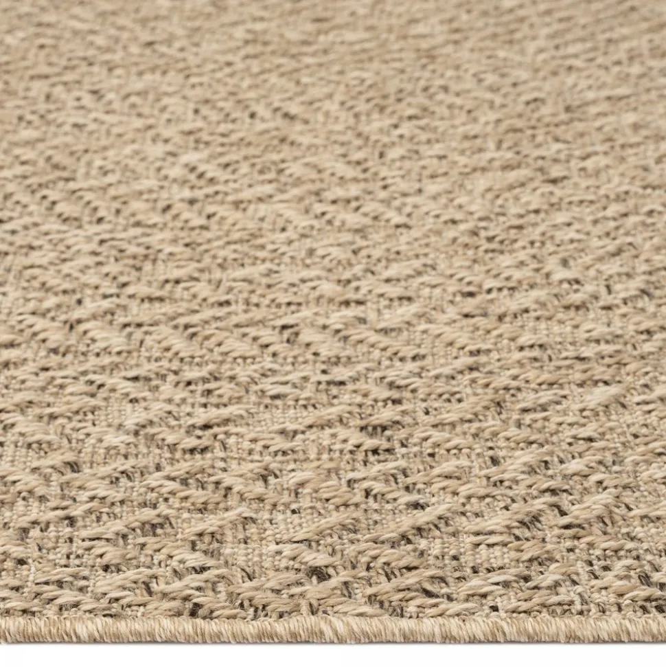 UNAMOURDETAPIS - Tapis extérieur intérieur 120x170 lyn13 rezy aspect jute motif rond ton sur ton