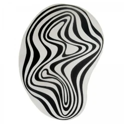 UNAMOURDETAPIS - Tapis rond d'extérieur, kilim reversible 160x230 al reversible noir et blanc