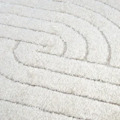 UNAMOURDETAPIS - Tapis salon 160x220 lyn9 e crème, tapis ton sur ton moderne