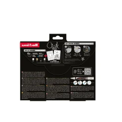 UNI BALL - Coffret de 4 marqueurs à craie Chalk Marker PWE5M - 4 coloris de fête