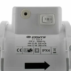 VENTS - Extracteur tt 125 - 2 vitesses 220 et 280m3/h