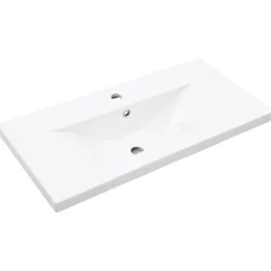 VIDAXL - Armoire lavabo de salle de bain et bassin intégré chêne sonoma