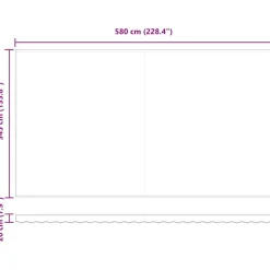 VIDAXL - Auvent rétractable orange, brun 600 × 350 cm tissu, métal