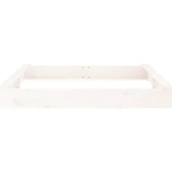 VIDAXL - Bac à sable avec sièges blanc carré bois de pin massif