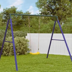 VIDAXL - Balançoire d'extérieur d'enfants simple et corde réglable jaune