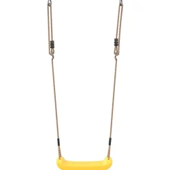 VIDAXL - Balançoire d'extérieur d'enfants simple et corde réglable jaune
