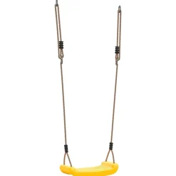 VIDAXL - Balançoire d'extérieur d'enfants simple et corde réglable jaune