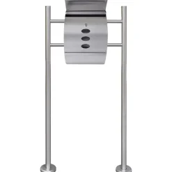 VIDAXL - Boîte à lettre sur support en acier inoxydable