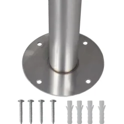 VIDAXL - Boîte à lettre sur support en acier inoxydable