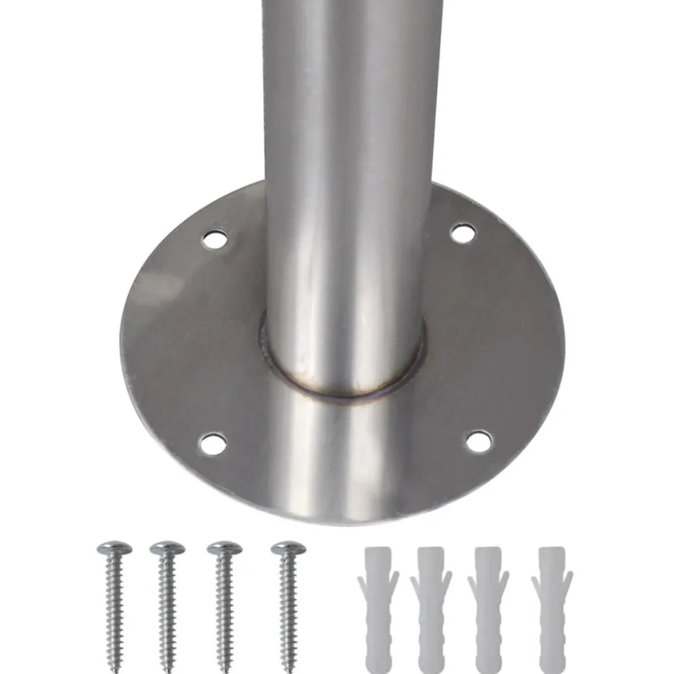 VIDAXL - Boîte à lettre sur support en acier inoxydable