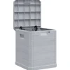 VIDAXL - Boîte de rangement de jardin 90 l gris clair