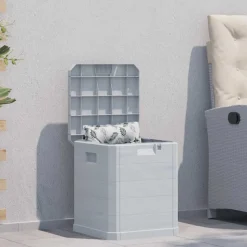 VIDAXL - Boîte de rangement de jardin 90 l gris clair