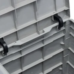 VIDAXL - Boîte de rangement de jardin 90 l gris clair