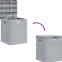 VIDAXL - Boîte de rangement de jardin 90 l gris clair